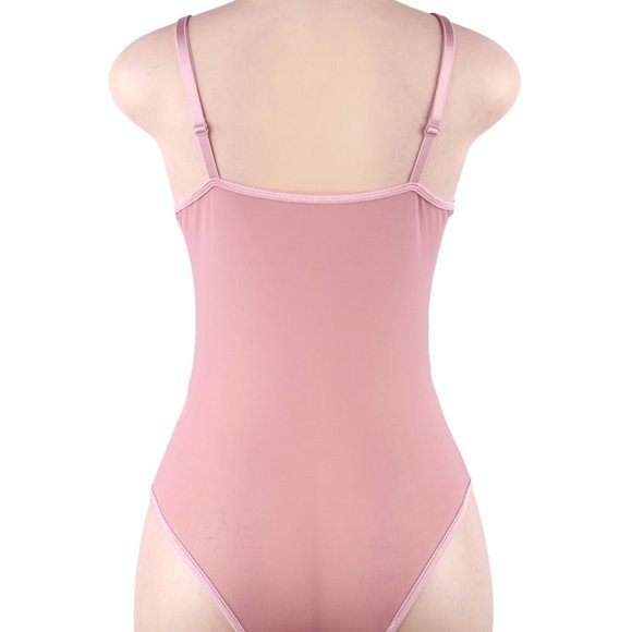 Lace Bodysuit with Openable Crotch without Underwire - Picture 5 of 9